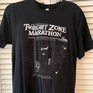 TWILIGHT ZONE HORROR HALLOWEEN TV DISCOUNT CEMETERY BLACK T-SHIRT